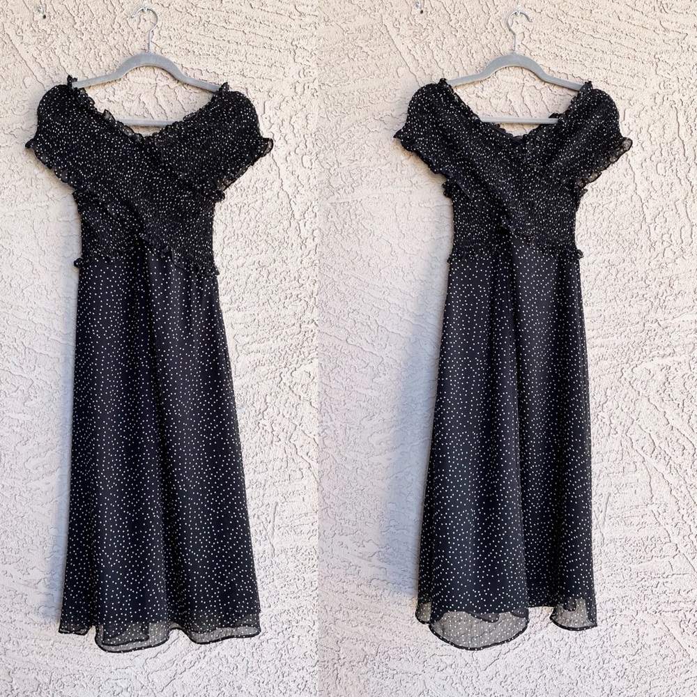 LUCY PARIS Polka Dot Off Shoulder Dorothy Dress - Picture 16 of 16